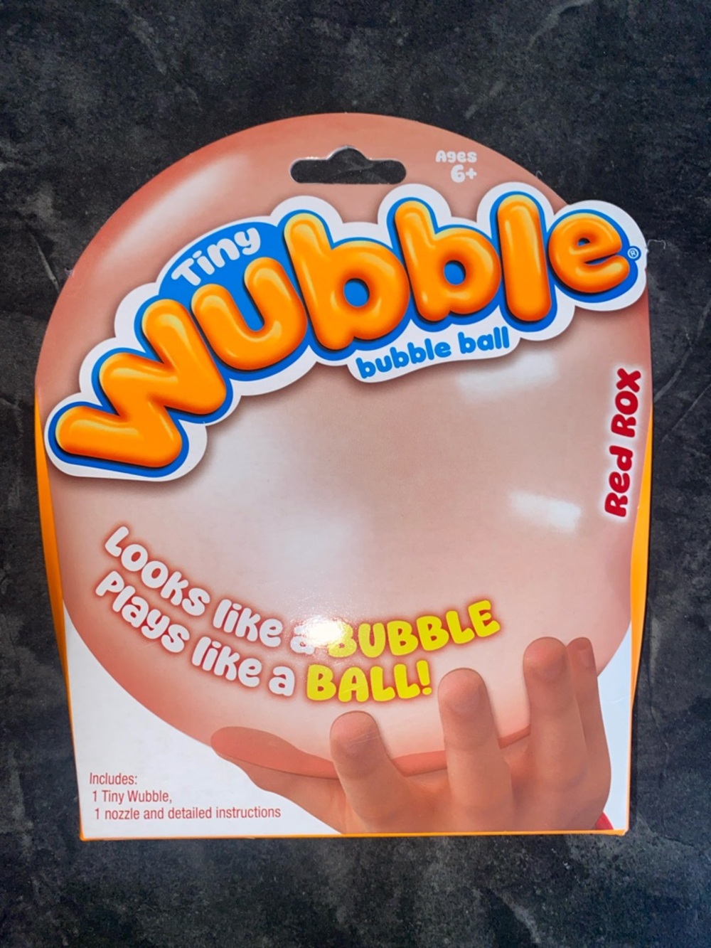 Tiny Glo Wubble Bubble Ball, Red Rox